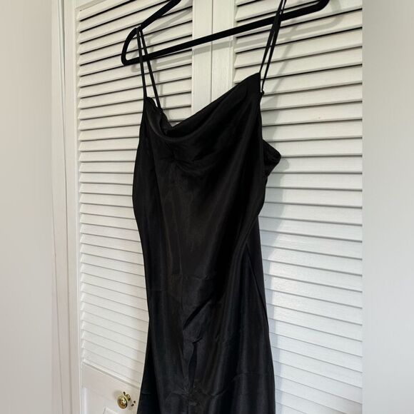 SATIN COWL NECK SLIP MIDI DRESS Women’s Medium - Picture 6 of 8